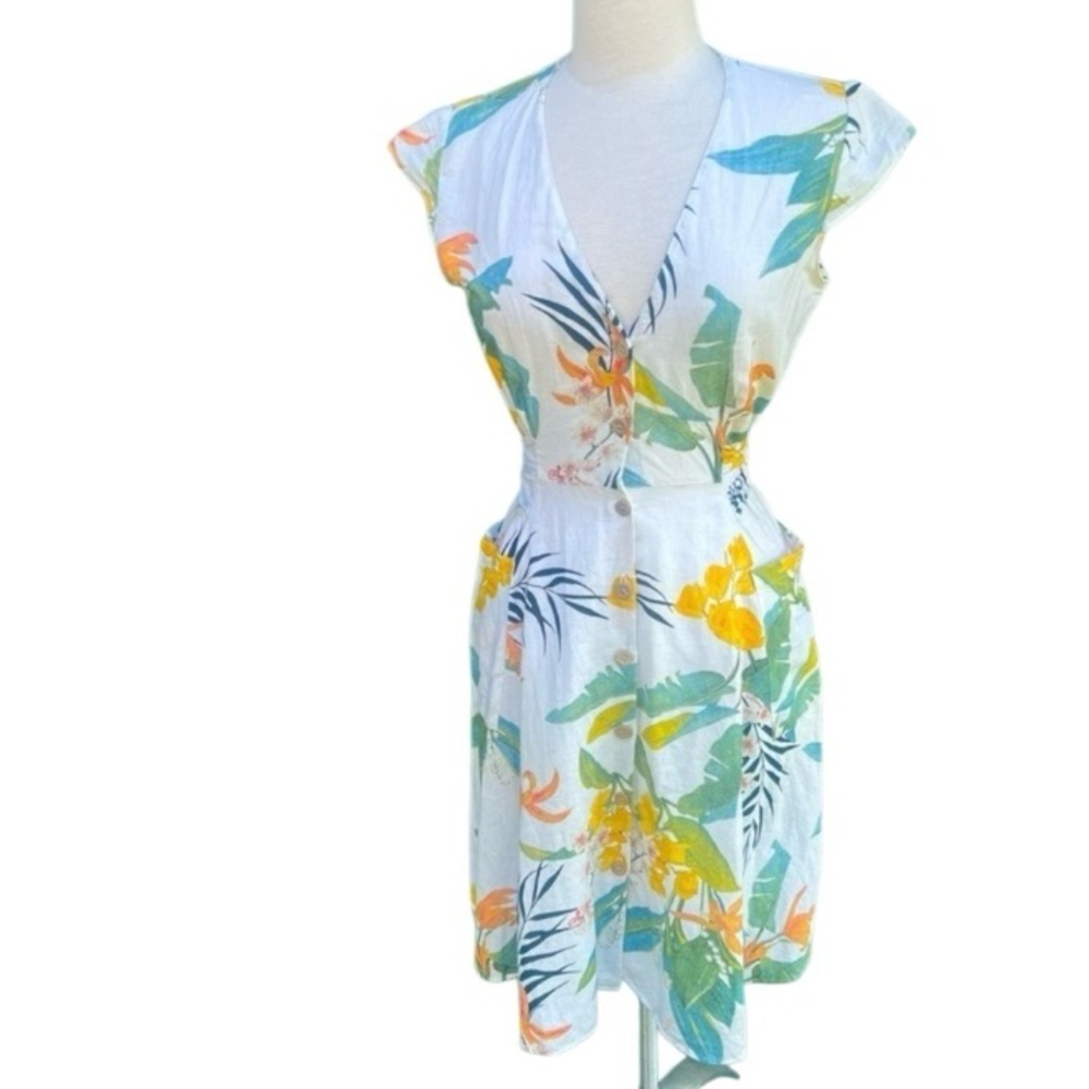 Zara White Floral Mini Dress